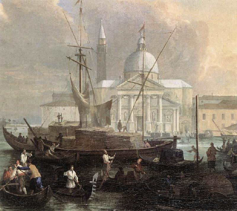 CARLEVARIS, Luca The Sea Custom House with San Giorgio Maggiore (detail) fg